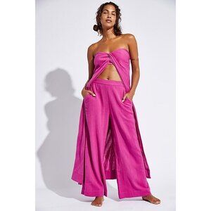 Free People Banita Pant Set Magenta Pink Purple - Size Small